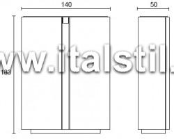 Шкаф 2-створчатый, дверки и топ дерево (Art. DC004) - Dresscode