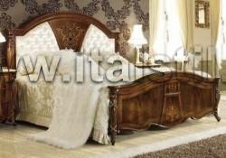 Кровать с изголовьем обитым тканью KING SIZE  (Art. 022/T) - Principessa noce