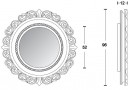 Зеркало настенное в круглой раме BAROQUE - отделка рамы - Oro/Argento foglia