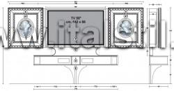 Стойка для домашнего кинотеатра c раздвижными створками с камеей CLASSIC - итальянская мебель для TV