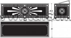 Банкетка с внутренним ящиком GOLD EYES - отделка рамы - отделка - metalblack , панель Oro/Silver goglia + Murano glass